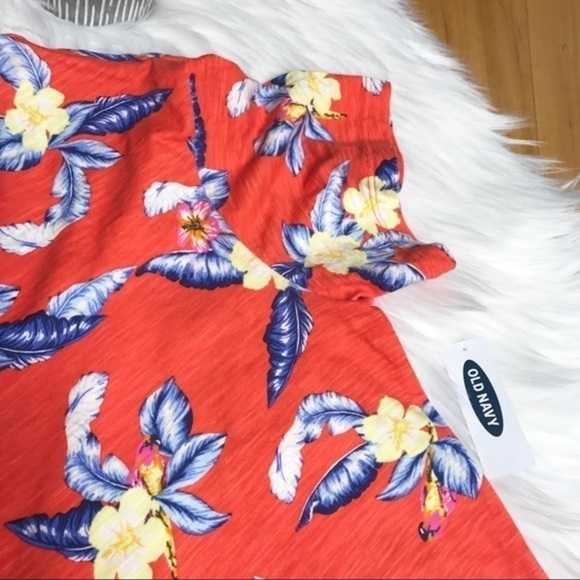 Old Navy NWT Tie Front Hawaiian Top - Picture 7 of 7